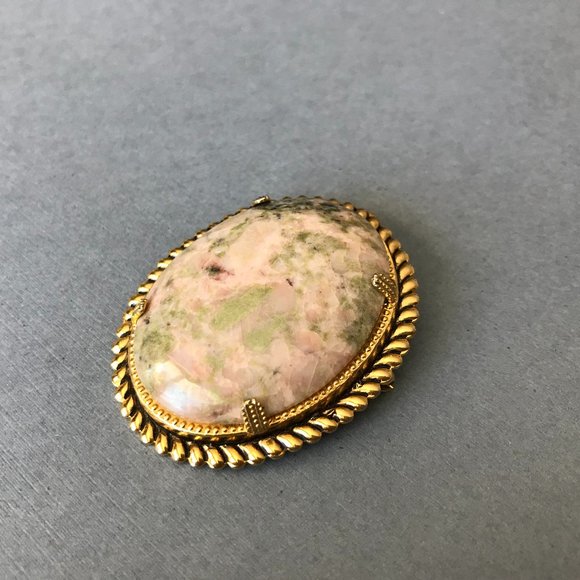 Nevada Lapis Gemstone Brooch - Picture 3 of 6